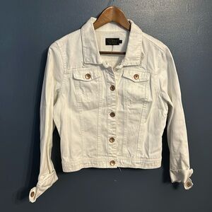 White distressed Jean jacket